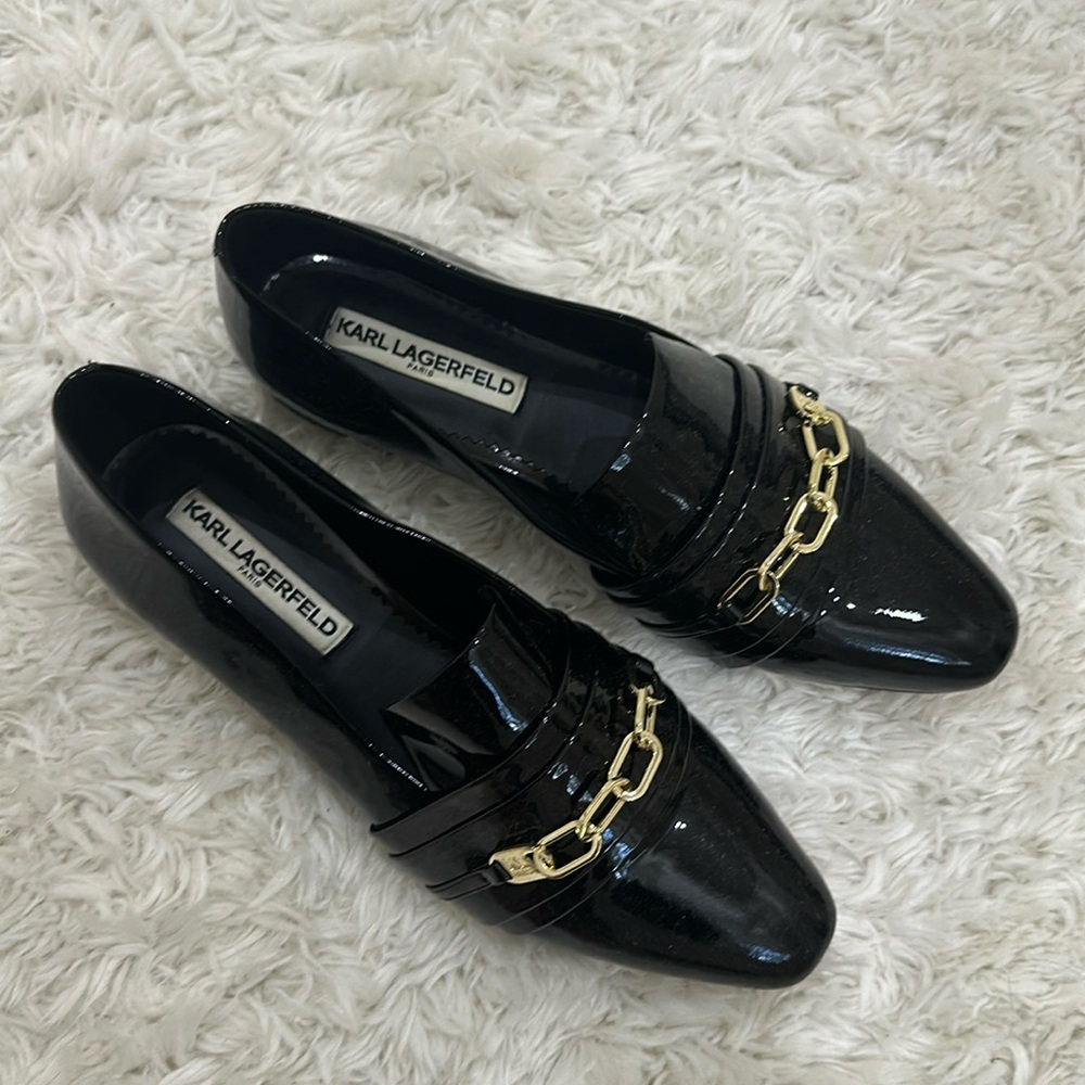 KARL LAGERFELD black loafers